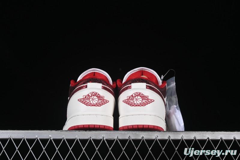 Nike Air Jordan 1 Low AJ1 White Red Casual Sneakers - HJ9338-106