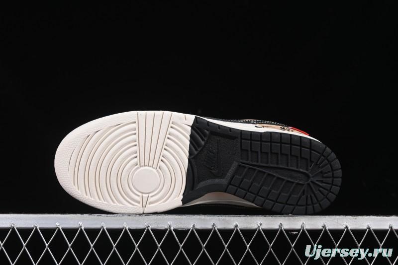 Nike SB Dunk Low Year of the Snake Wheat Black Swoosh Anniversary Custom Low-Top Casual Skate Shoes - YX5066-267