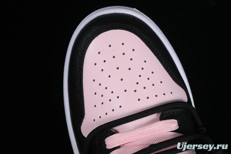 Nike Air Jordan 1 Low AJ1 Retro Basketball Shoes with Black Pink Bow Design - DX4374-008