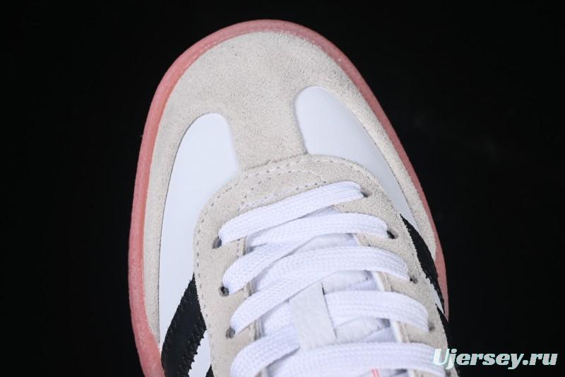 Adidas Samba Classic – White/Black with Pink Translucent Sole