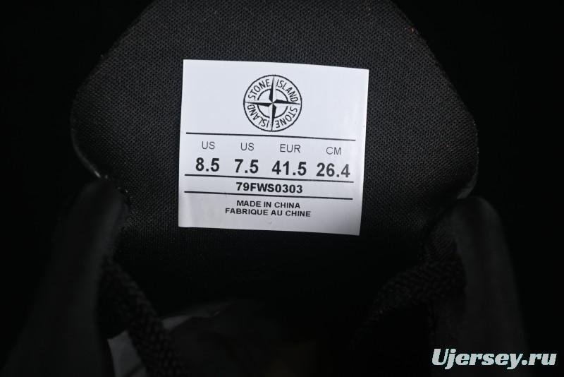 Stone Island Grime Panelled Low-Top Lifestyle Sneakers in Dark Brown - 79FWS0303