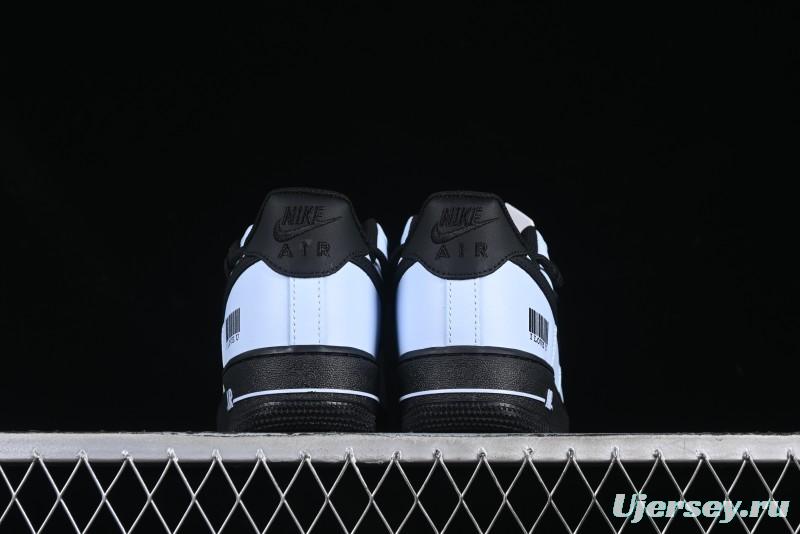 Custom "I Love U" Black & White Sneakers - Sleek Barcode Design