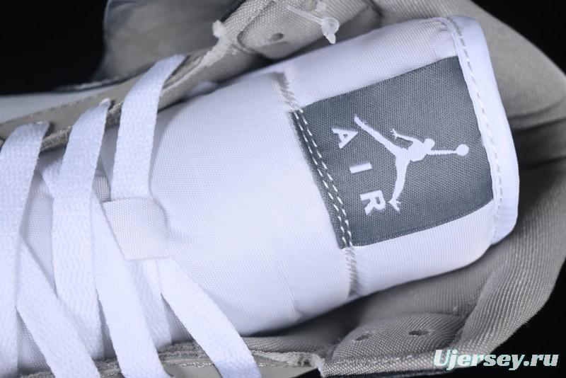 Nike Air Jordan 1 Mid AJ1 White Grey Mid Top Casual Sneakers - HF3193-100