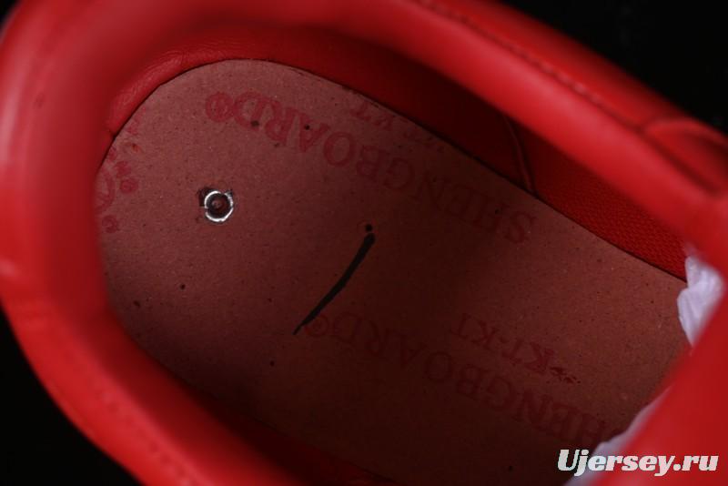 Louis Vuitton Footprint Soccer Low-Top Lifestyle Sneakers Round Toe Lace-Up Casual Shoes Red - AJF6