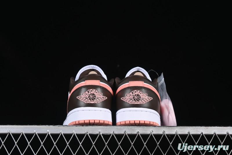 Nike Air Jordan 1 Low AJ1 Mocha Pink Casual Lifestyle Sneakers - DC0774-182