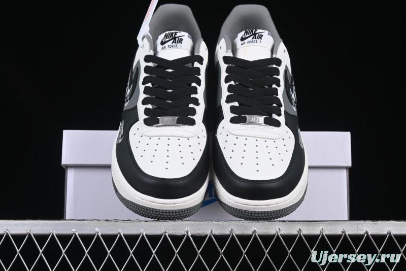 Nike Air Force 1 MVP "Rock Plan" Custom Edition - Black & White