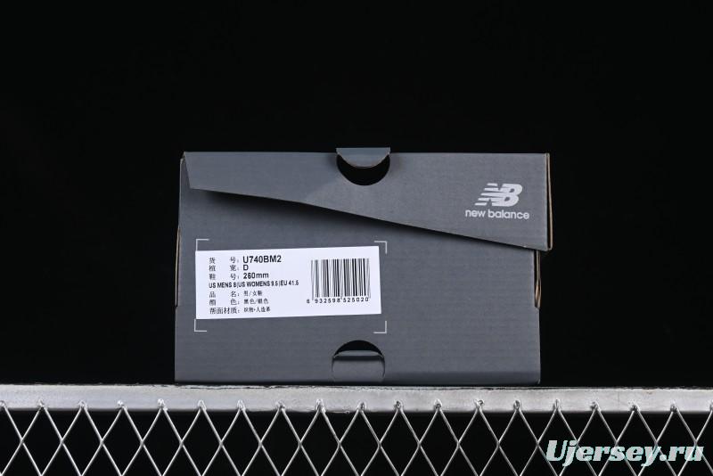 New Balance 740 Black and Silver Retro Running Sneakers for Men