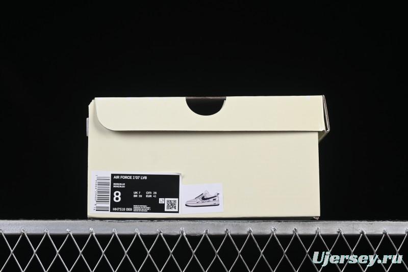 Nike Air Force 1 'Wave Swoosh' Edition – White & Navy**