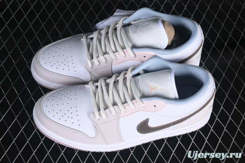 Nike Air Jordan 1 Low AJ1 Carved Pink Low-Top Casual Sneakers - IB8859-101