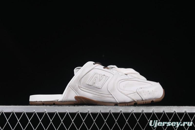 Miu Miu x New Balance 530 Deconstructed Low-Top Retro Sneakers with Dual Lace Design - AJD4