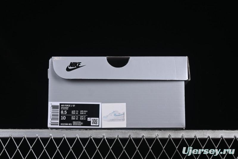 Nike Air Force 1'07 Low Ice Blue Mojito Casual Sneakers - CQ2288-801