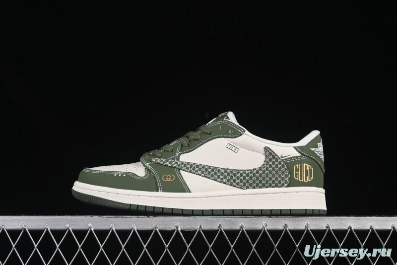 Nike Air Jordan 1 Low OG SP Travis Scott x Fragment Design Retro Green Casual Sneakers - LD2025-002