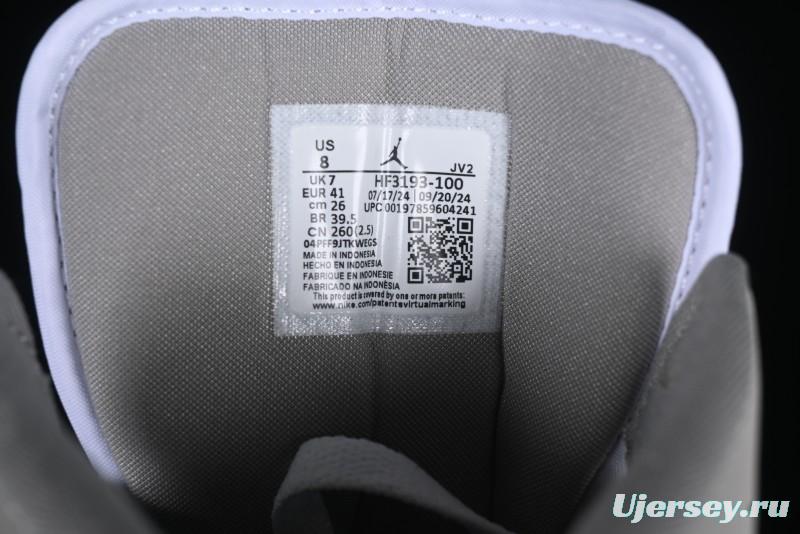 Nike Air Jordan 1 Mid AJ1 White Grey Mid Top Casual Sneakers - HF3193-100