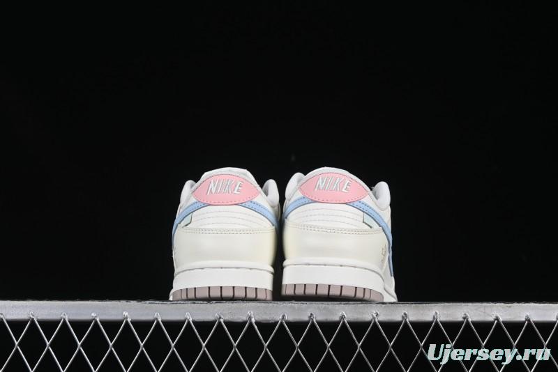 Nike Dunk Low "Pastel Panda" - Cream with Baby Blue & Pink Accents