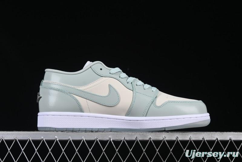 Nike Air Jordan 1 Low AJ1 Amber Green Low-Top Casual Sneakers - HF4078-100