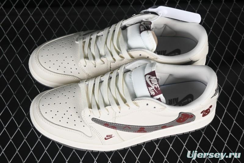 Nike Air Jordan 1 Low OG SP Travis Scott x Fragment Design Collaboration Sneakers - LD2025-004