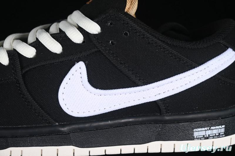 Nike SB Dunk Low Premium Skateboarding Shoes in Black and White - FN5880-001