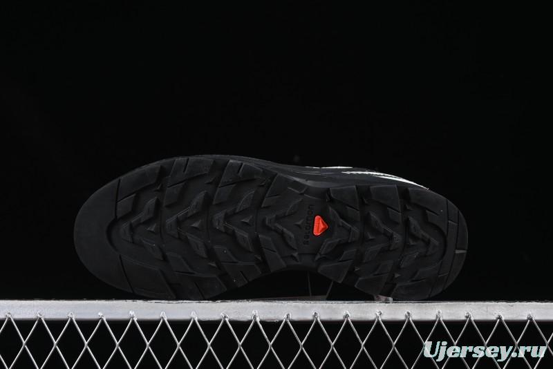 Salomon x Contragrip All-Terrain Hiking Shoes - Lightweight Gray with Black & Teal Accents