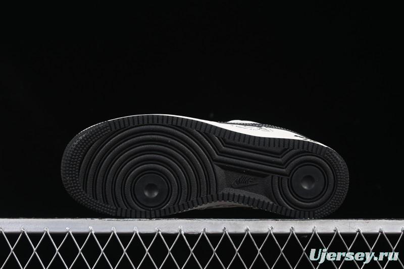 Nike Air Force 1 '07 Low Custom Casual Sneakers with Multiple Swoosh Design - HH7518-068