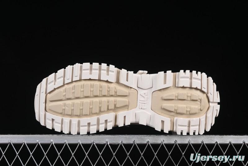 Men's Chunky Trail-Inspired Sneakers - Beige & White