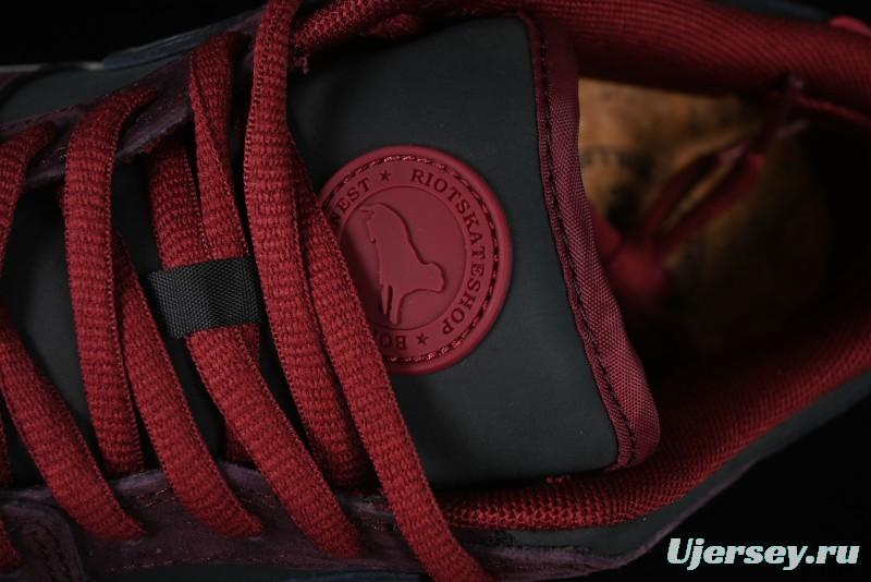 Nike SB Dunk Low "Dark Burgundy & Black" - Premium Suede Skate Shoes