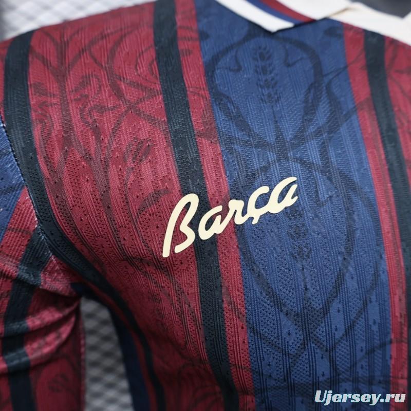 Player Version 25/26 Modernist FC Barcelona Polo Long Sleeve Jersey