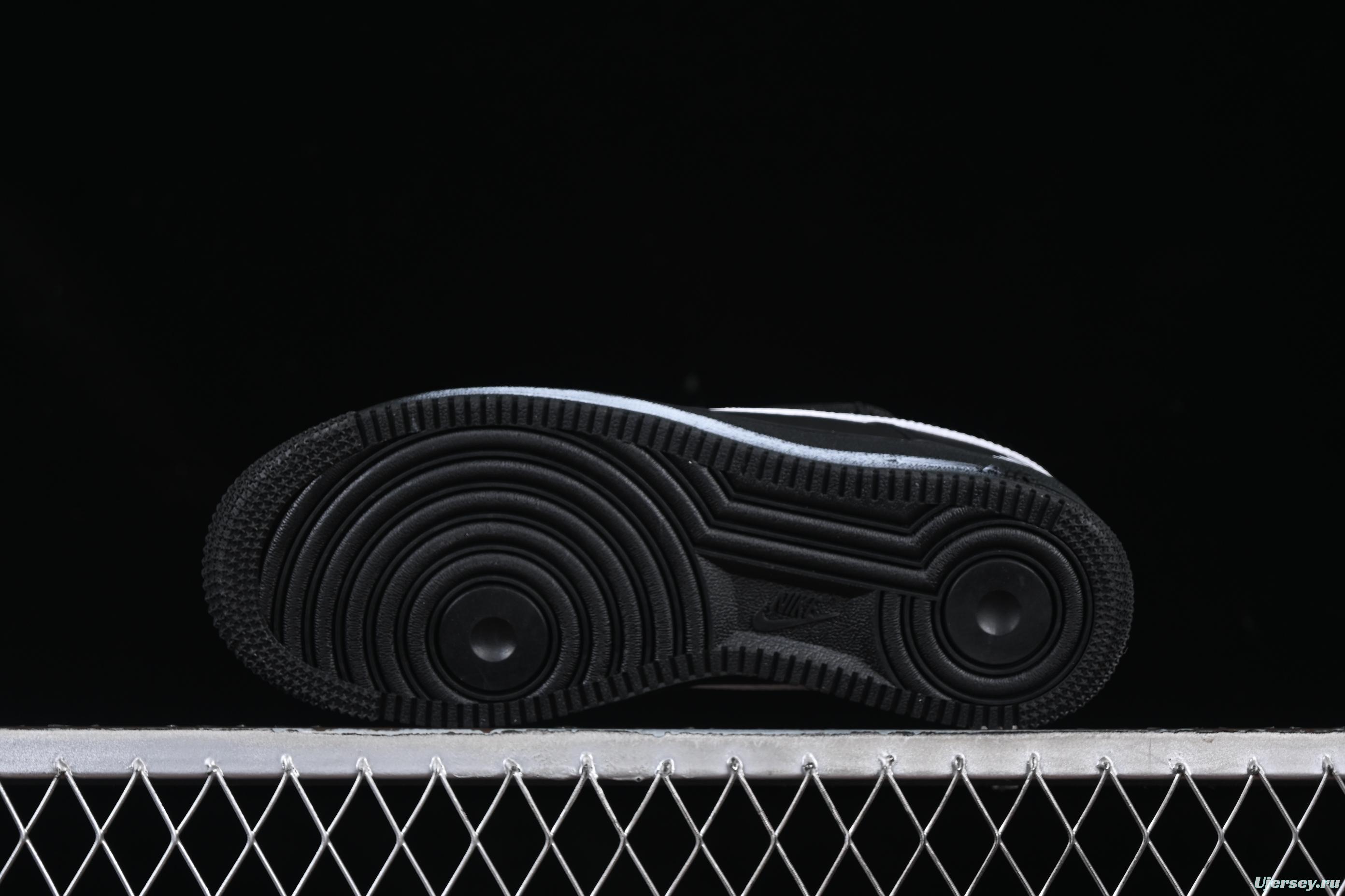 Nike Air Force 1'07 Low Casual Sneakers with 2D Daisy Black White Graffiti Hand-Painted Design - CK0316-063
