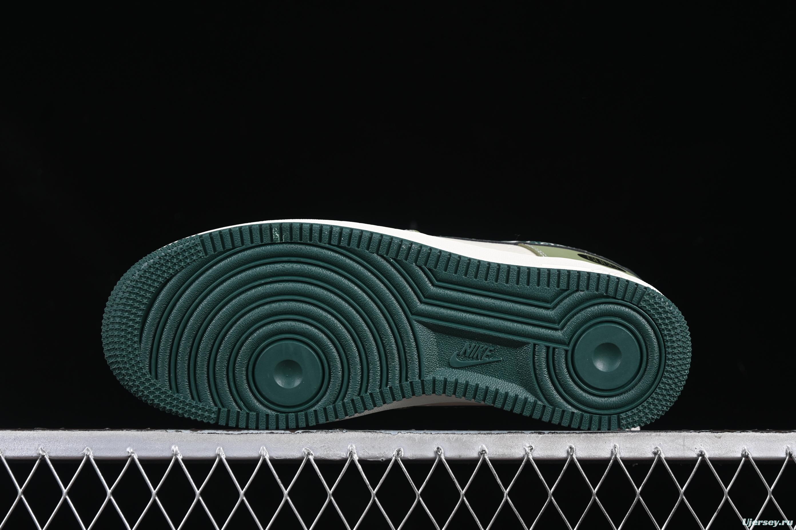 Nike Air Force 1'07 Low Gucci Collaboration Green Paisley Swoosh Casual Sneakers - KK1988-063