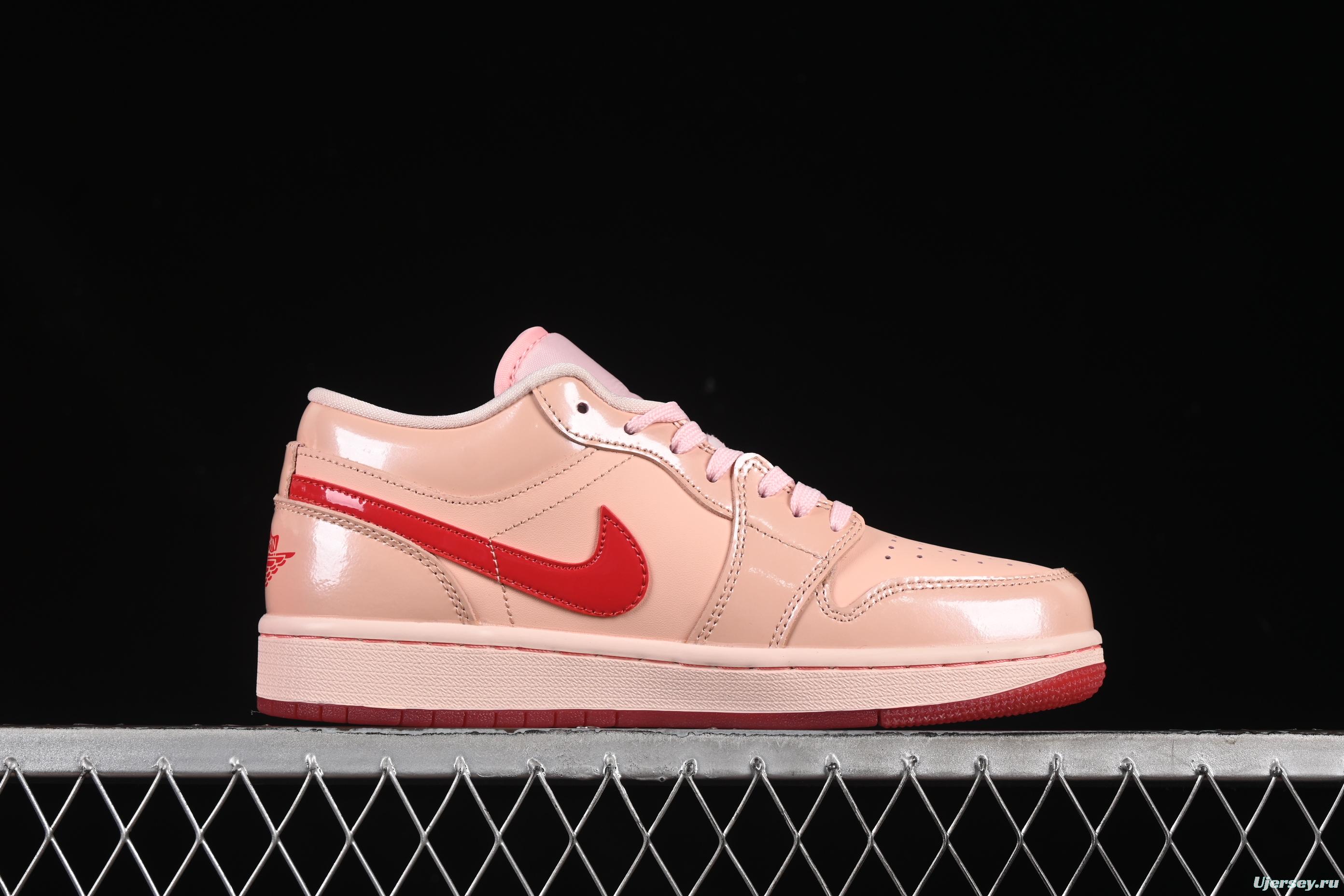 Nike Air Jordan 1 Low AJ1 Valentine's Day Jelly Pink Low Top Lifestyle Basketball Shoes - HF3174-600