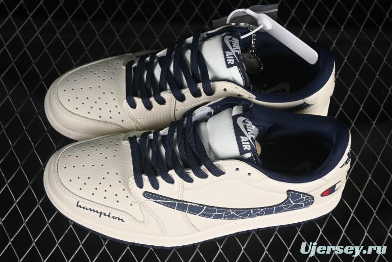 Nike Travis Scott x Fragment Design x Air Jordan 1 Low OG SP AJ1 Casual Sneakers - LD2025-015