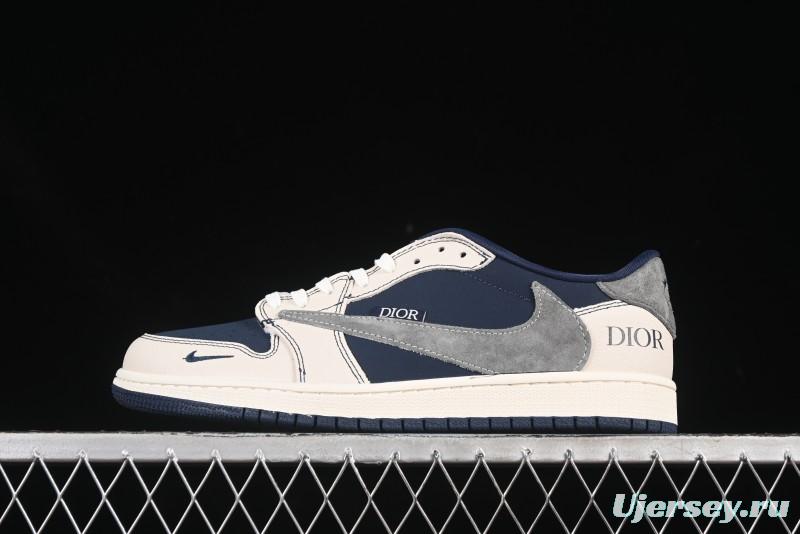 Nike Travis Scott x Fragment Design x Air Jordan 1 Low OG SP AJ1 Low Top Casual Sneakers - XS2024-012