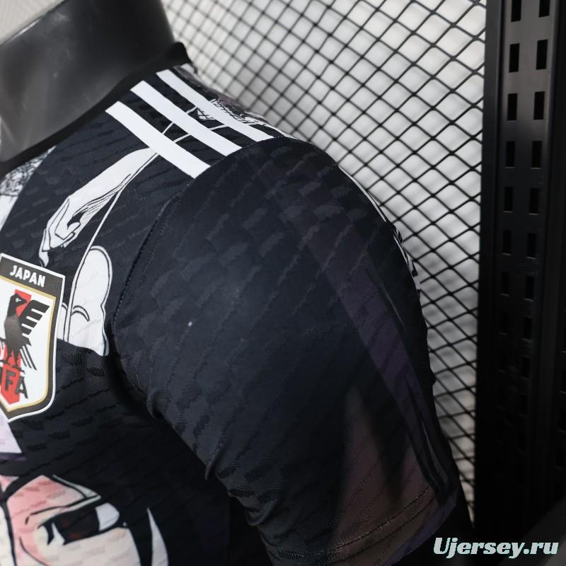 Player Version 2025 Japan Black with Anime Character Pattern Jersey
