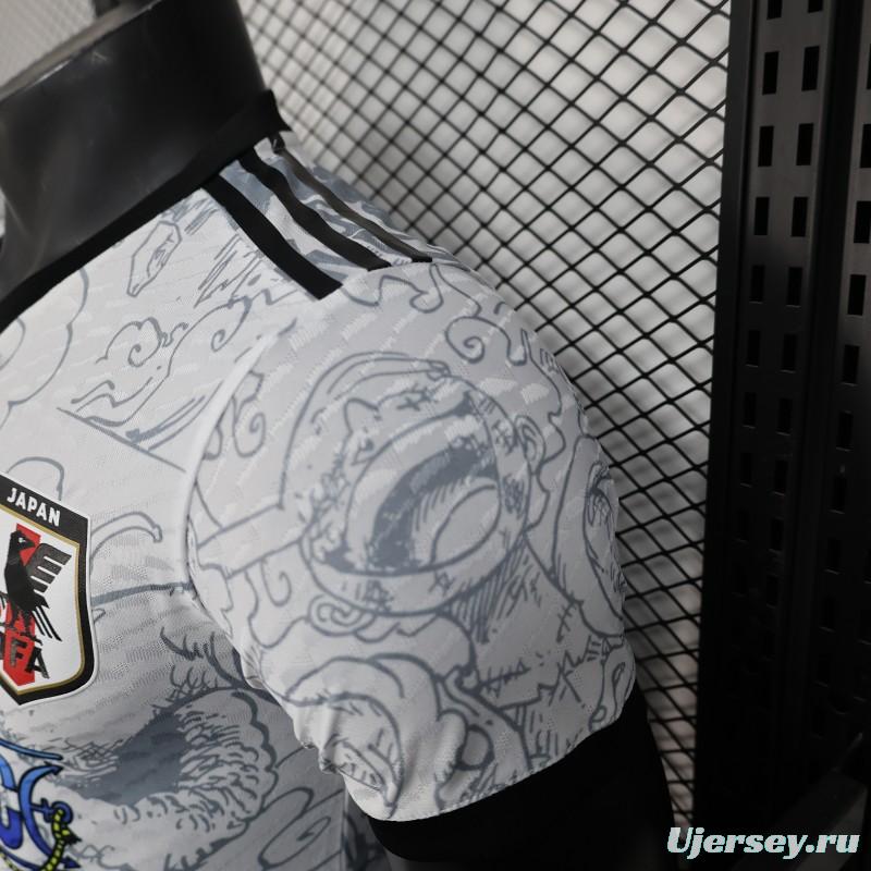 Player Version 2025 Japan White with One Piece Gear 5 Design Jersey