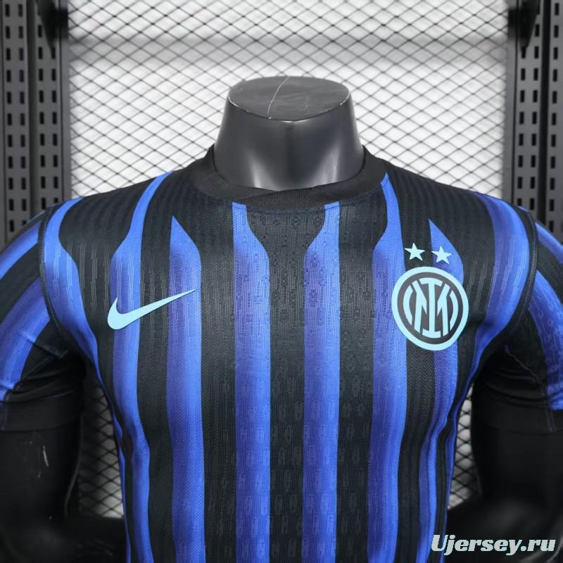 Player Version 25/26 Inter Milan Home Jersey Without Sponsor