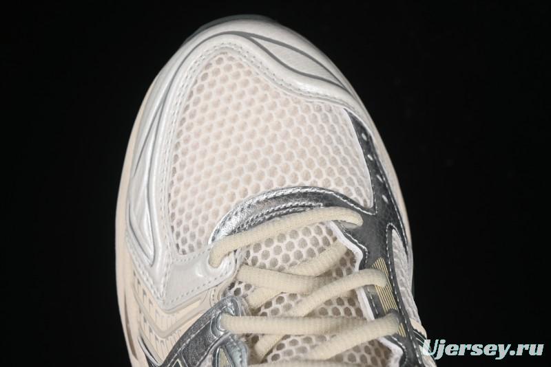 Asics Gel-Kayano 14 Running Shoes with Engineered Elastic Double-Layer Knit Upper and 3D Visible GEL Cushioning - 1201A019-200