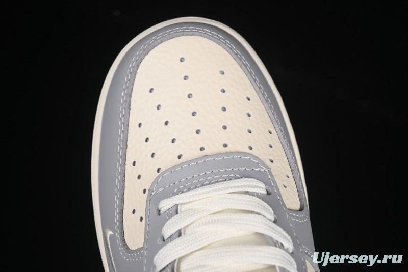 Nike Air Force 1 '07 Low Supreme Collaboration Light Grey Gum Casual Sneakers - KK1988-075