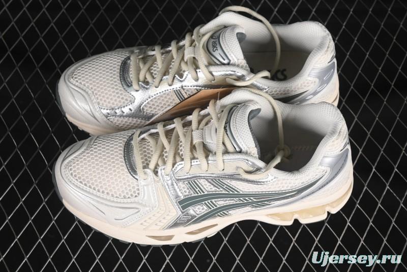 Asics Gel-Kayano 14 Running Shoes with Engineered Elastic Double-Layer Knit Upper and 3D Visible GEL Cushioning - 1201A019-200
