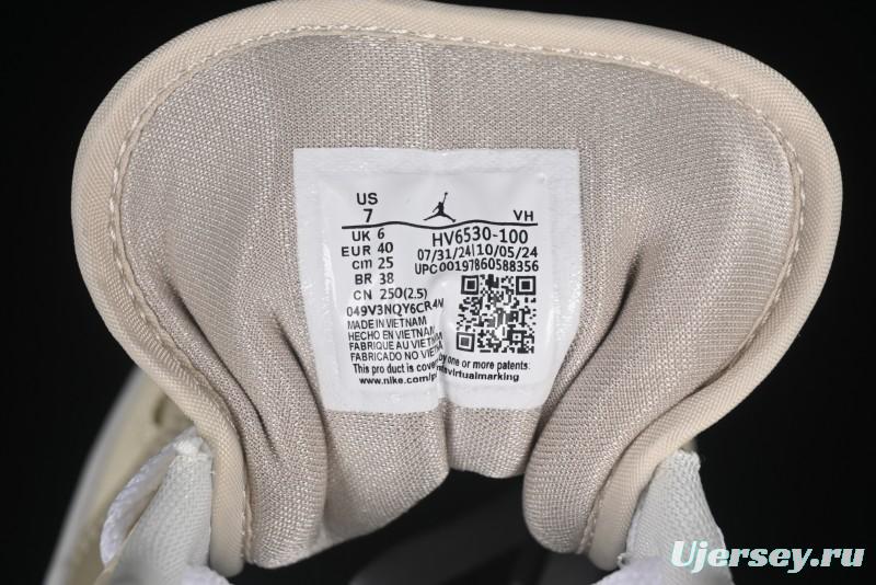 Nike Air Jordan 1 Low AJ1 Cream White Low-Top Casual Sneakers - HV6530-100