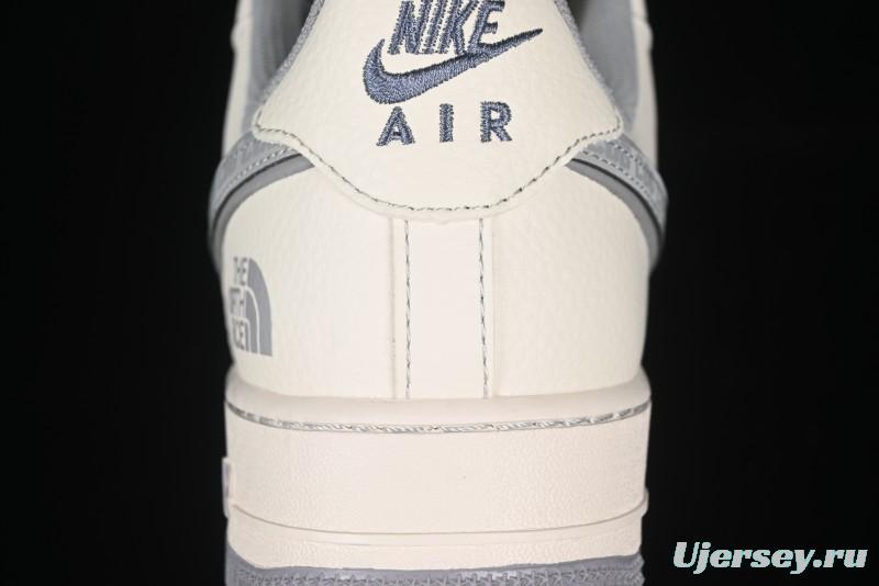 Nike Air Force 1 '07 Low The North Face x CDG Light Grey Swoosh Casual Sneakers - HH7518-052