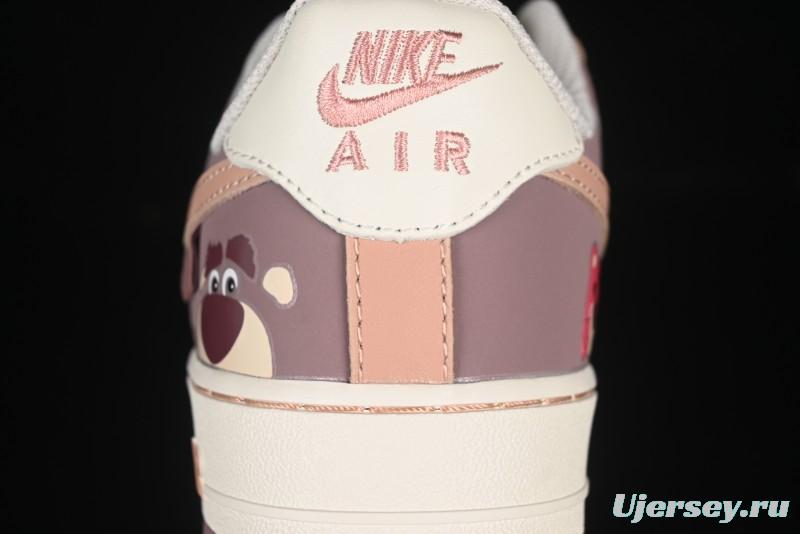 Nike Air Force 1'07 Low Strawberry Bear Custom Casual Sneakers - DB3301-551