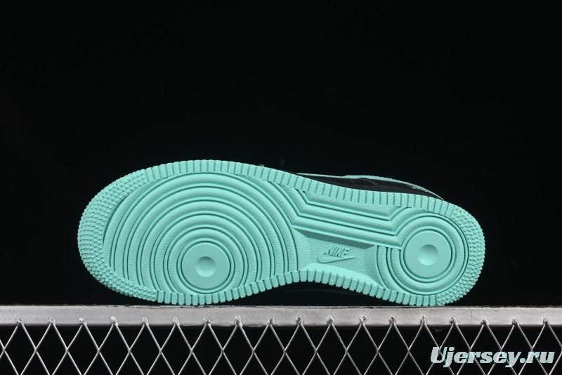 Nike Air Force 1 '07 Low Stussy Collaboration Tiffany Blue Casual Sneakers - DF0188-045