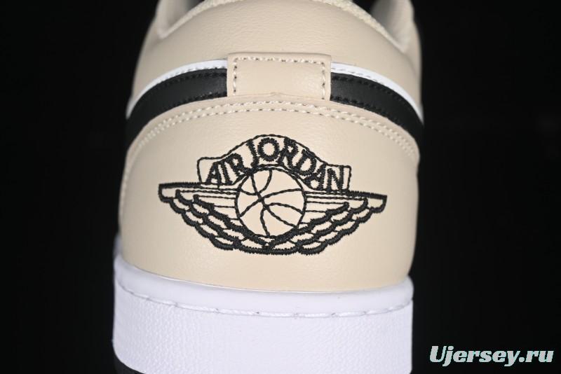 Nike Air Jordan 1 Low AJ1 Cream White Low-Top Casual Sneakers - 553558-153