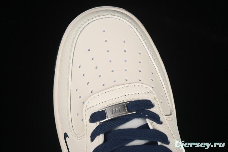 Nike Air Force 1 '07 Low Dior Collaboration Blue Iridescent Swoosh Casual Sneakers - XS1958-569