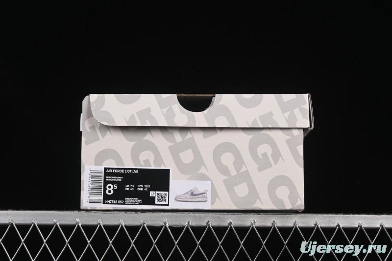Nike Air Force 1 '07 Low The North Face x CDG Light Grey Swoosh Casual Sneakers - HH7518-052