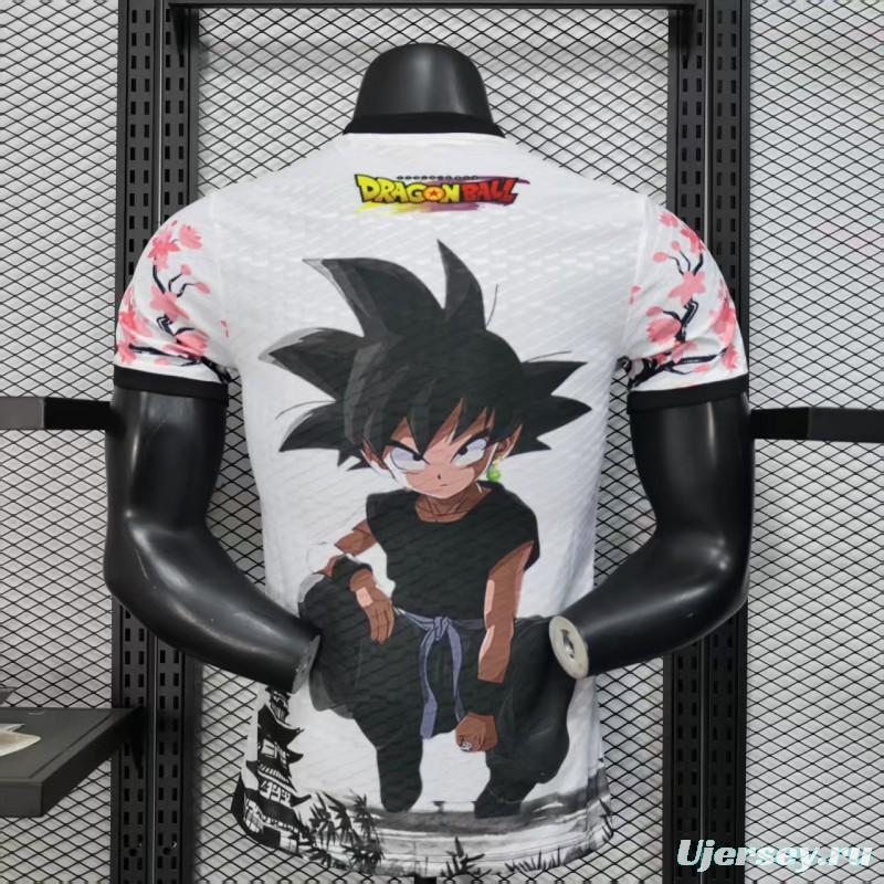 Player Version 2025 Japan White with Dragon Ball Character & Cherry Blossom Jersey