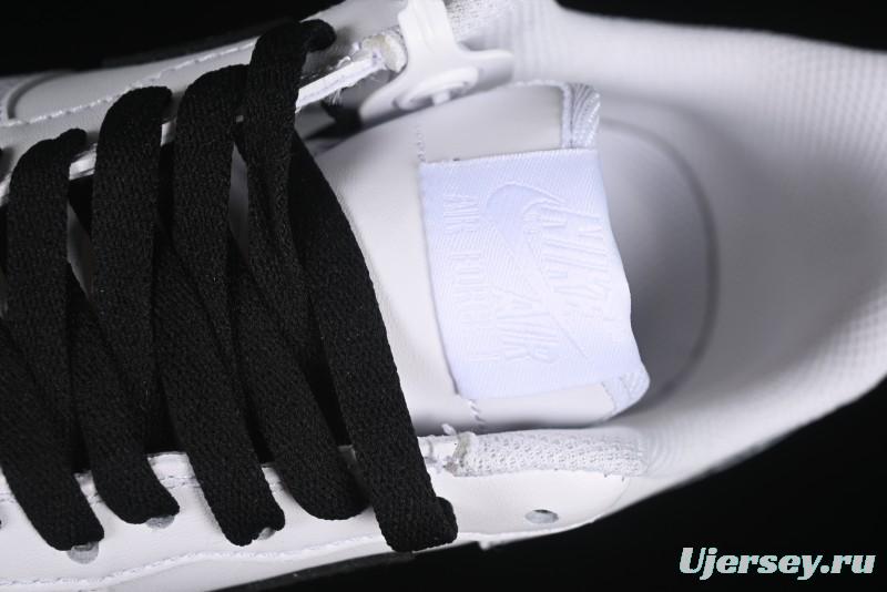 Nike Air Force 1 '07 Low Casual Sneakers in White-Black Gradient with Full-Length Air Cushion - ZH0316-078