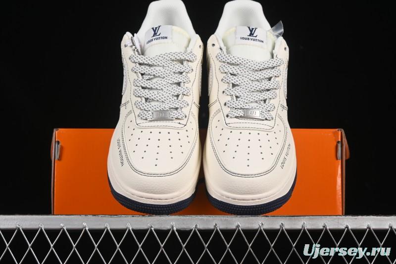 Nike Air Force 1 '07 Low LV Collaboration Black Swoosh Logo Casual Sneakers - XX3168-160