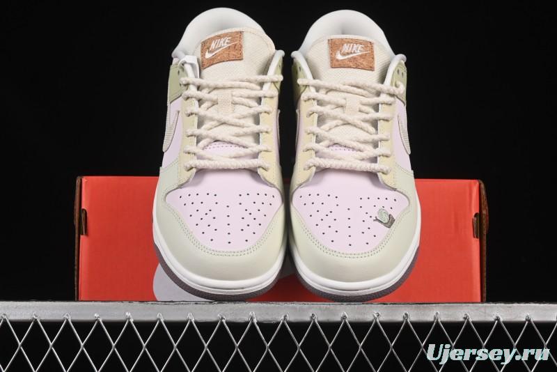 Nike Dunk Low Mushroom Floral-Themed Low-Top Casual Skate Shoes - IB8876-661