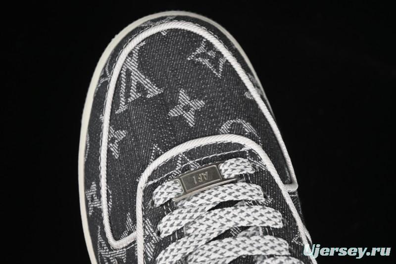 Nike Air Force 1'07 Low LV Collaboration Black Denim Casual Sneakers - SC9207-530