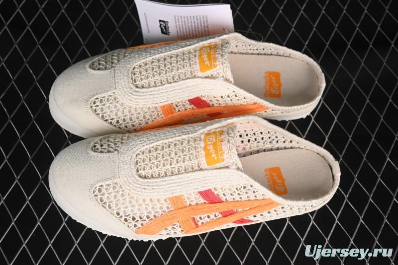 Onitsuka Tiger Mexico 66 Sabot Slip-On Sneakers with Breathable Mesh Upper - 1183A707-106